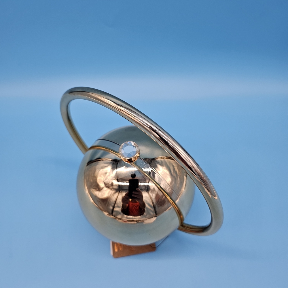 Metallic Gold Sphere Handbag by - Picture 2 of 4